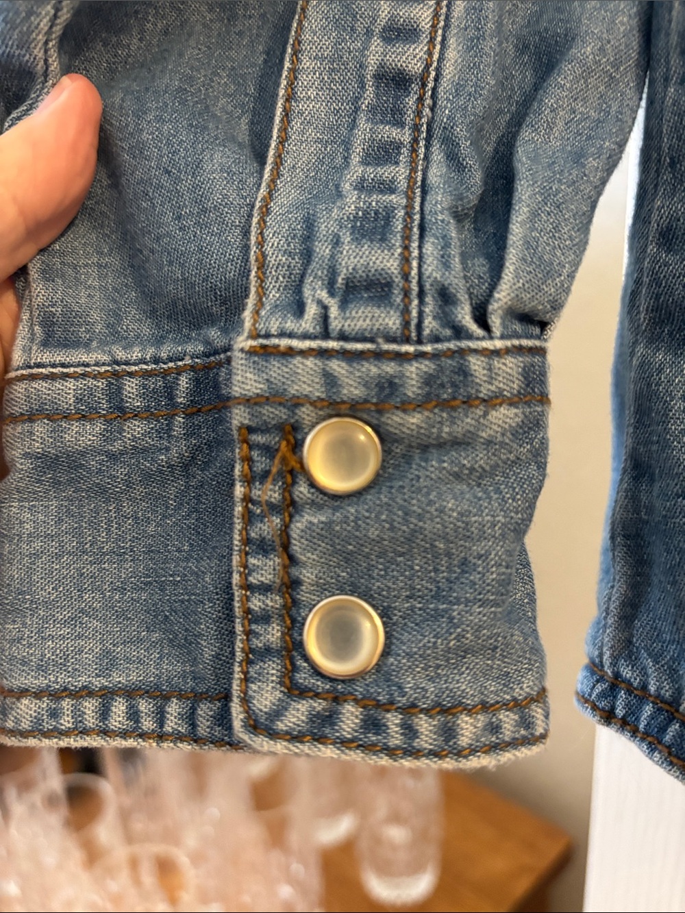 Wrangler Denim Retro Denim pearl snap Western Shirt - Light Blue - Picture 3 of 5